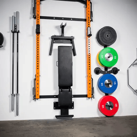 Wall Mounted Folding Power Squat Rack 